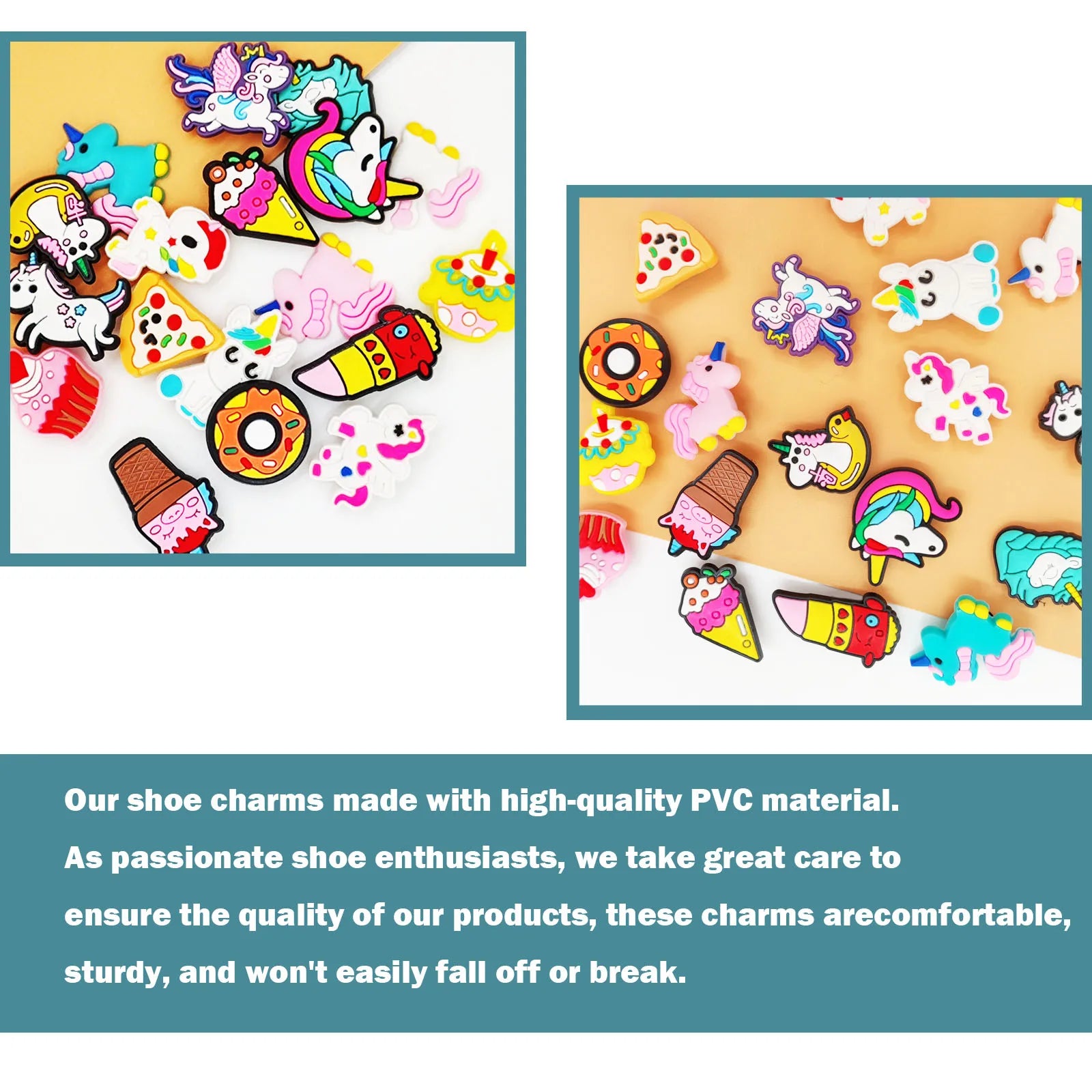 18Pcs Cute Unicorn Shoe Decorations Charms for Crocs Shoe Ornaments Perfect For Christmas And Birthday Party