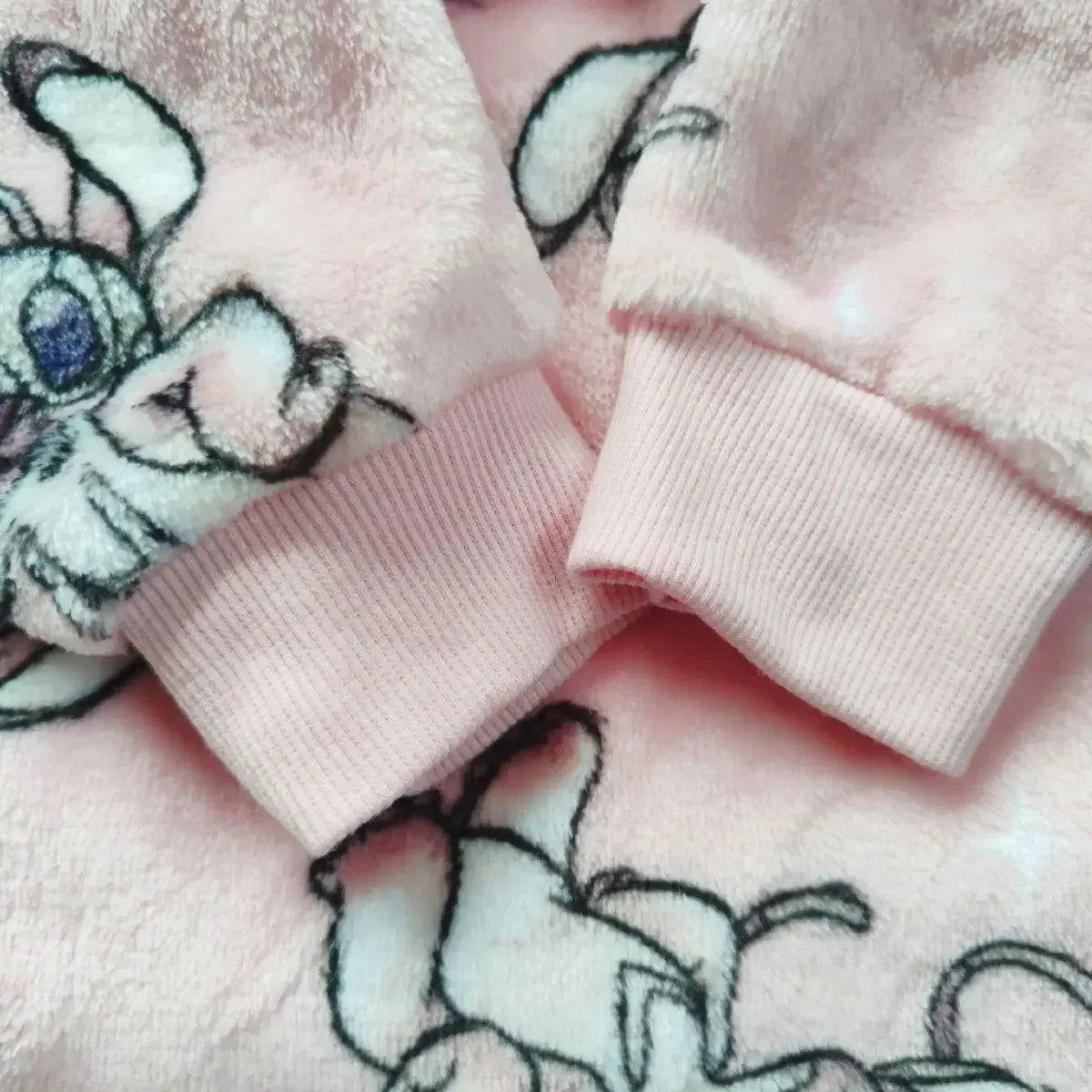 Lilo & Stitch Cosplay Costume Hoodies for Kids Angel Tops Coats Keep Warm Winter Flannel Plush Home Wear Pajamas for Girls