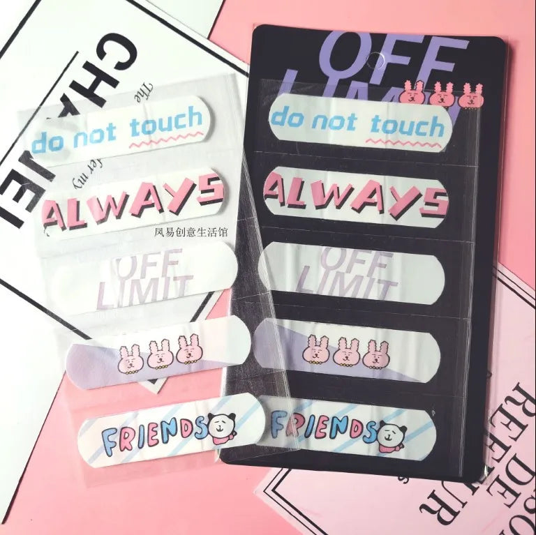 5pcs Cute Cartoon Waterproof Breathable Bandages for Girls Anti Blister Ins Style Adhesive Wound Care Plasters Baby Bandage