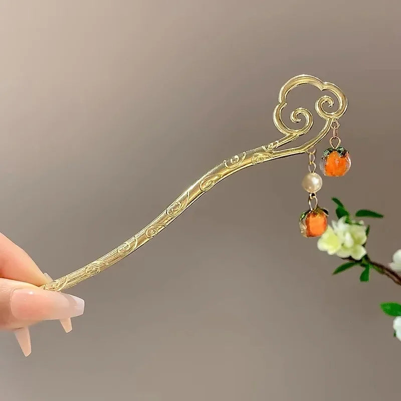 Chinese Style Tassel Hair Clip For Women Hair Stick Pins Flower Handmade Hairpins Charm Jewelry Accessories Hair Ornaments 머리핀