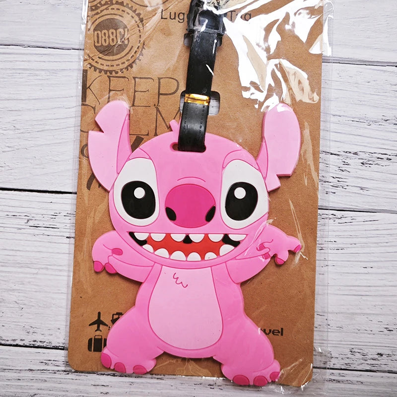 Don't mess with my stuff!Cartoon Stitch Luggage Tag Suitcase Name Address Label