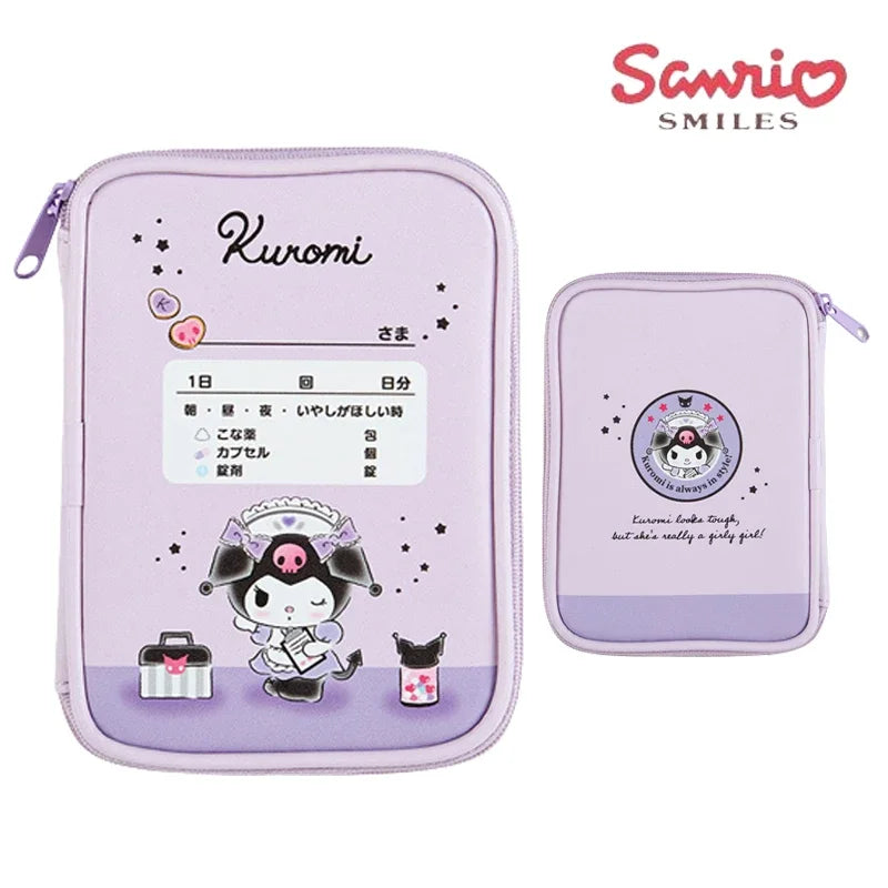 Sanrio Hello Kitty Medicine Bag Mini Cartoon Cosmetic Bags Portable First Aid Kit Home Outdoor Travel Treatment Storage Packs