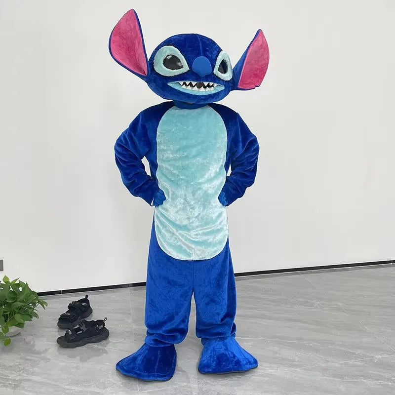 Blue Lilo & Stitch Mascot Costume Mouse Mickey Minnie Cartoon character Cosplay Advertising Fancy Dress Animal Carnival Party Su