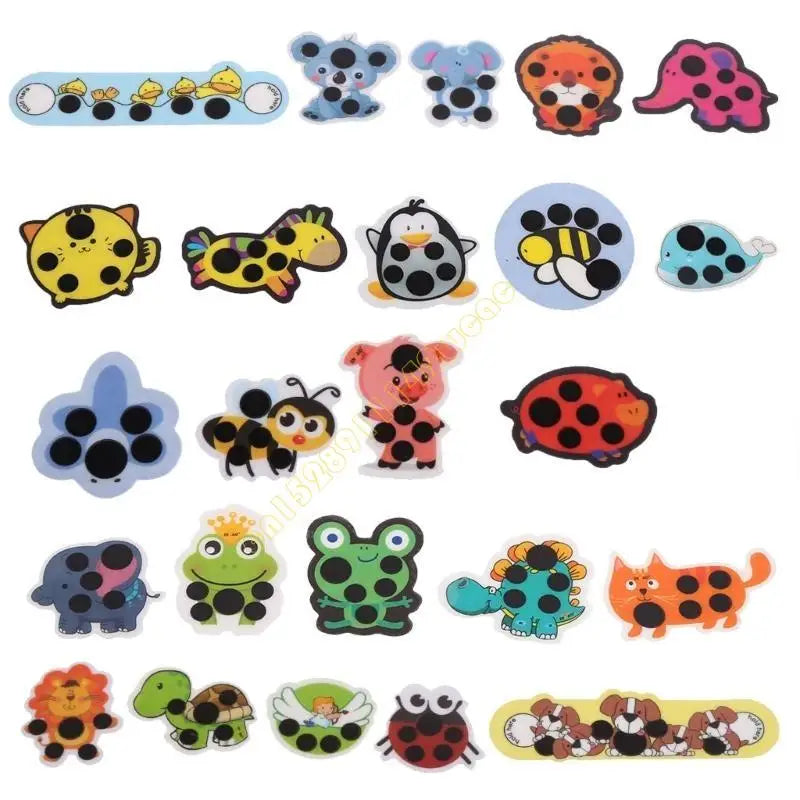 5PCS Kids Forehead Thermometer Strip Cartoon Fever Temperature Stickers for Baby DXAD