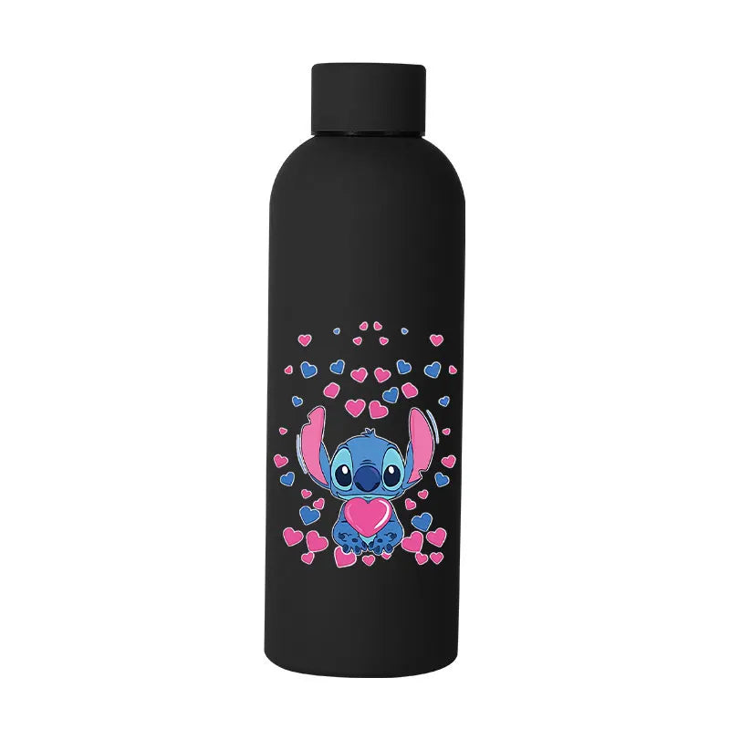 Lilo&Stitch Insulated Cup Sports Small Mouth Bottle Angel Colour Double-layer Vacuum Stainless Steel Cola Coffee Frosted Bottle