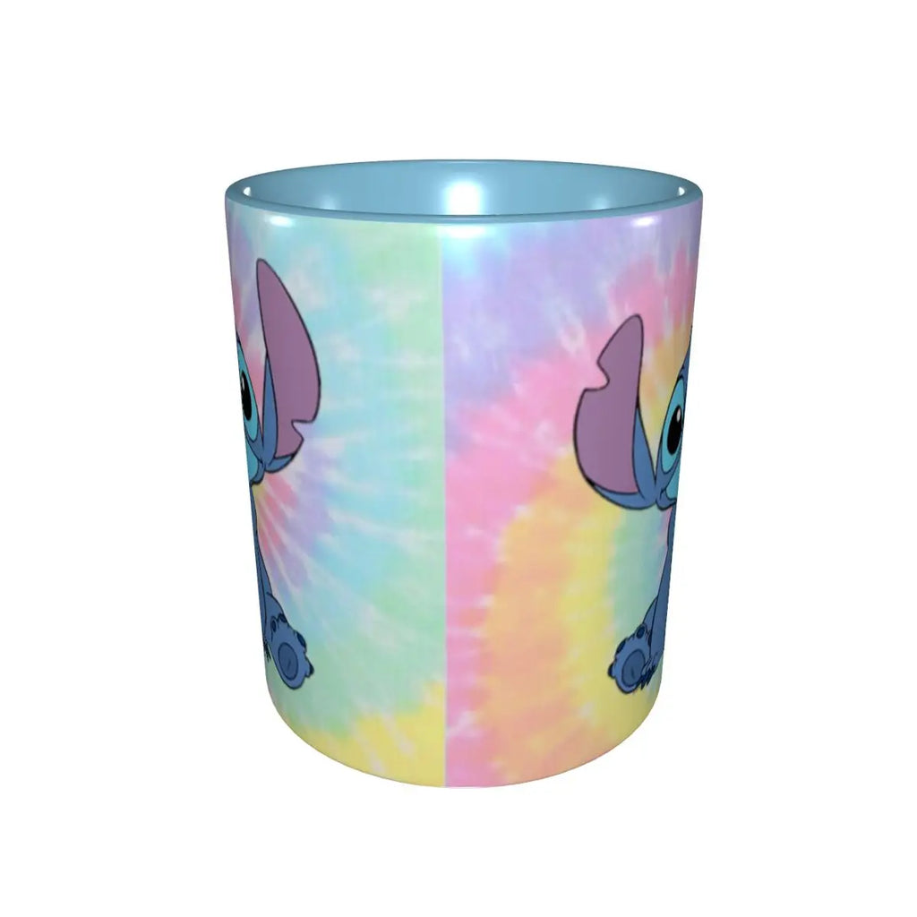 Unique Tie Dye Stitch Coffee Cup Kawaii Mug Present