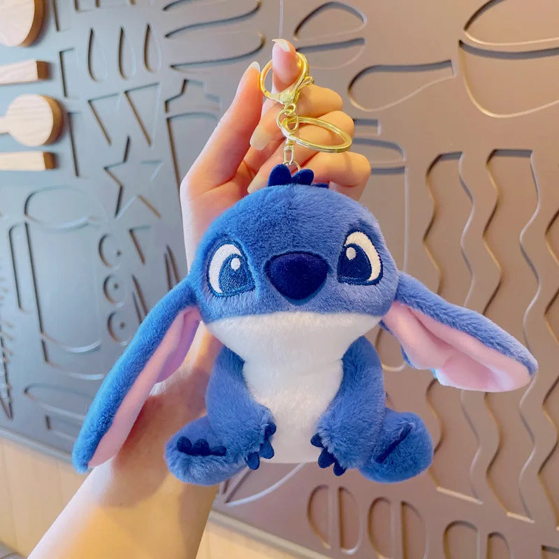 New Blue Pink Lilo & Stitch Hug The Duck Doll Cartoon Angel Plush Toy Cute Anime Soft Stuffed Kawaii Children's Birthday Gift
