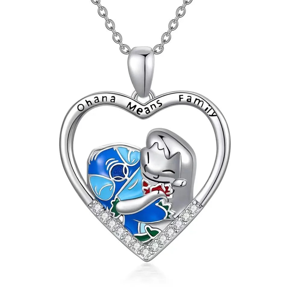 Lilo&Stitch Stitch Stitch Necklace Cartoon Earrings Friendship Necklace Children'S Birthday Gifts Fashion Festival Gifts Pendant