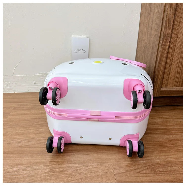 Hello Kittys Trolley Case Girls Sanrioed Universal Wheel Trolley Portable Suitcase Cartoon Travel Boarding Case Kids Toys Gift