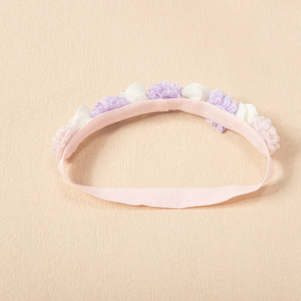 Charming Flower Baby Girl Headband Elastic Nylon Hair Band for Newborns Toddlers Soft Kids Turban Baby Hair Accessories for Girl