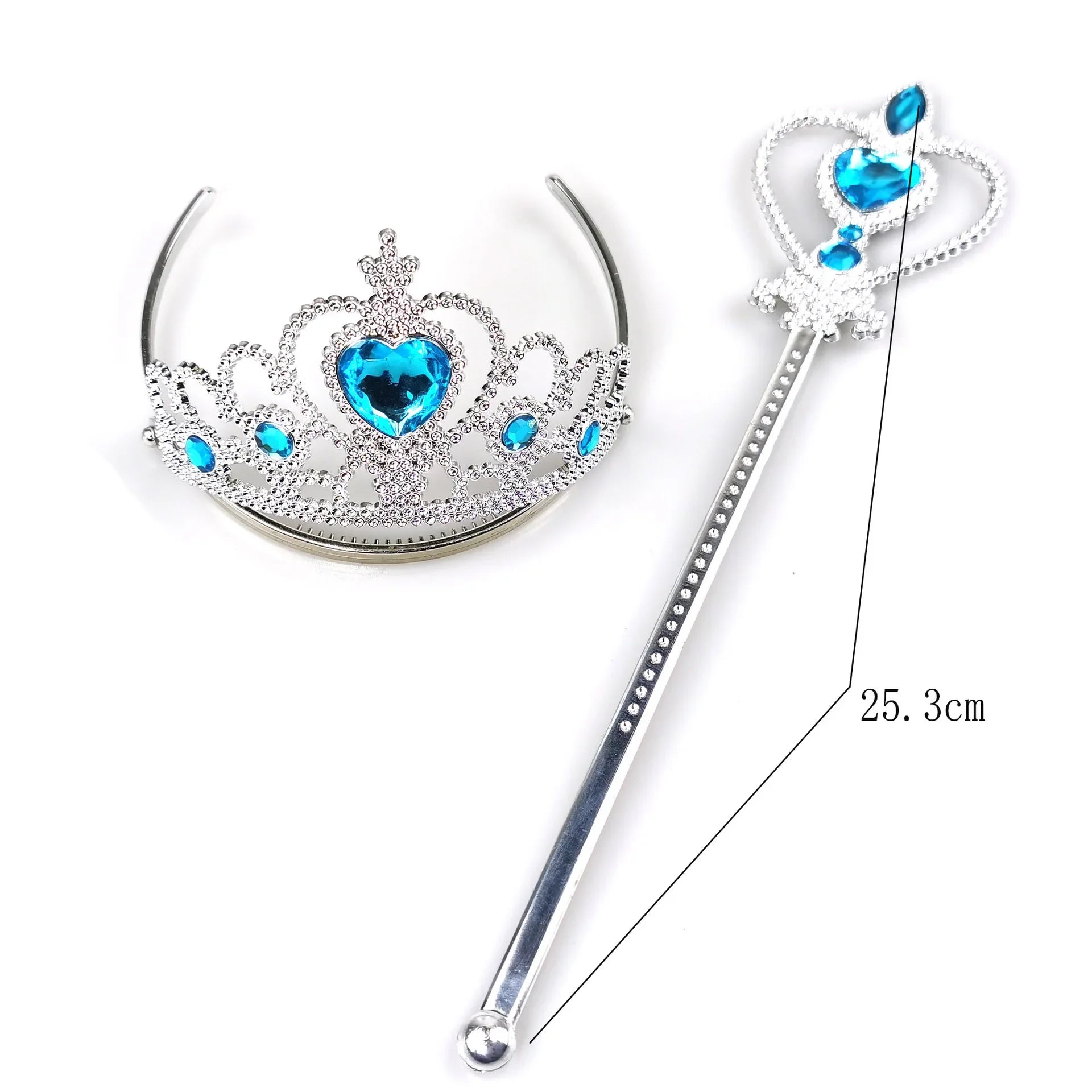Girls Cosplay Elsa Anna Princess Crown Magic Wand Costume Headband Party Rhinestone Hair Bands For Kids Hairband Gifts Toys