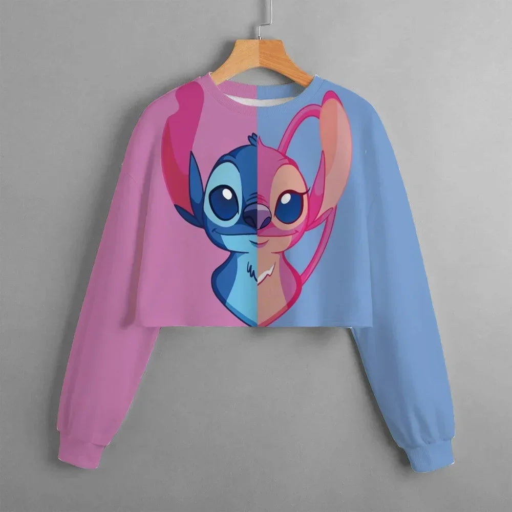 23024New Lilo & Stitch Cartoon Anime Hoodie for Boy Girl Kids 3D Print Women Clothing Coat Streetwear Sweatshirt Zipper