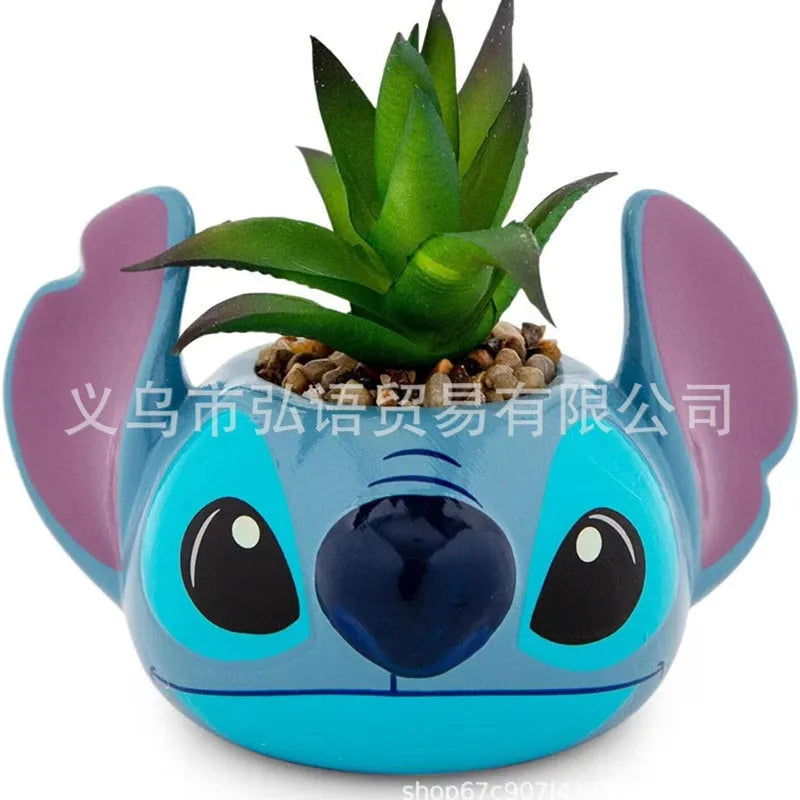 Cute Animation Stitch Succulent Flowerpot Home Desktop Courtyard Office Decoration Cute Flowerpot Decoration Potted Plant