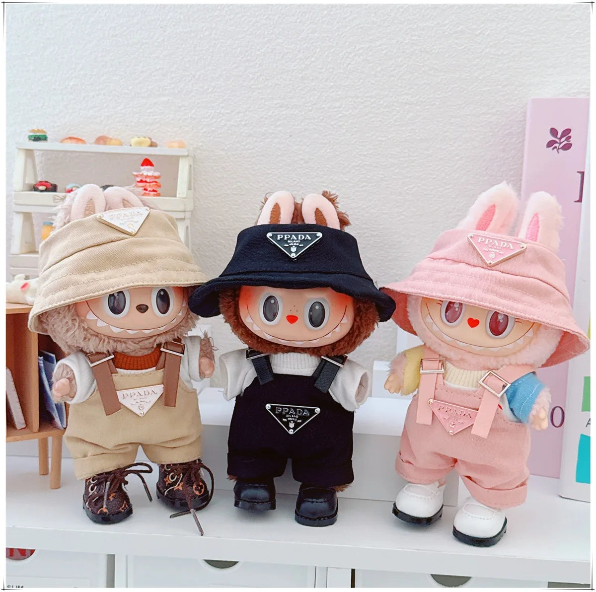 The first and second generations of Labubu only sell 17cm seated party clothes accessories inverted triangle workwear fashion