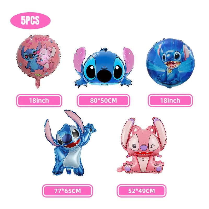 Lilo And Stitch Birthday Decorations Stitch Birthday Girl Party Decor Supplies Balloons Backdrop Banner Plates Cups Tablecloth