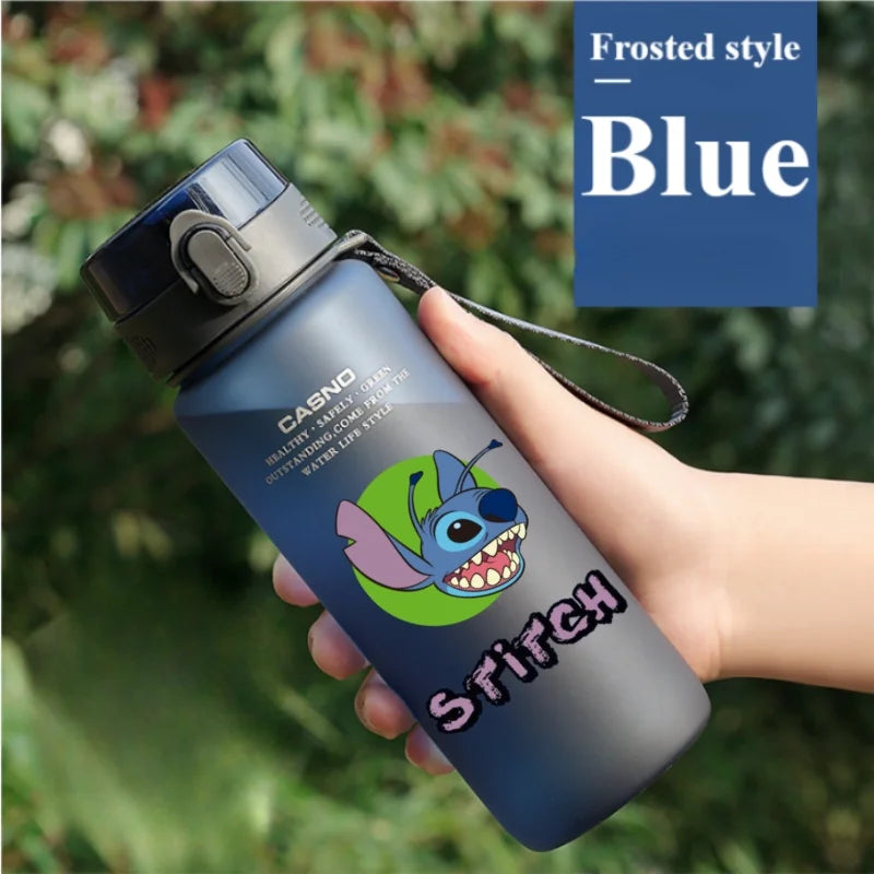 Lilo&Stitch 560/800/400ML Water Cup Children Portable Plastic Transparent Straw Stitch Outdoor Large Capacity Sport Water Bottle