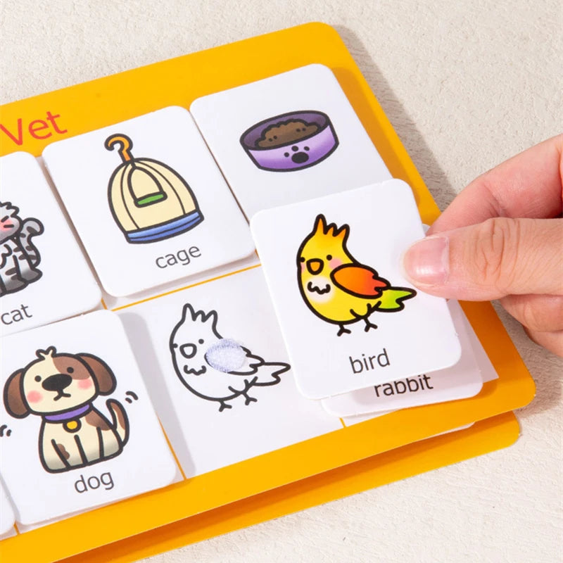 Montessori Educational Toys Toddler DIY Busy Book Job Matching Game Jobs Cognition Fine Motor Skill Activities Early Learning