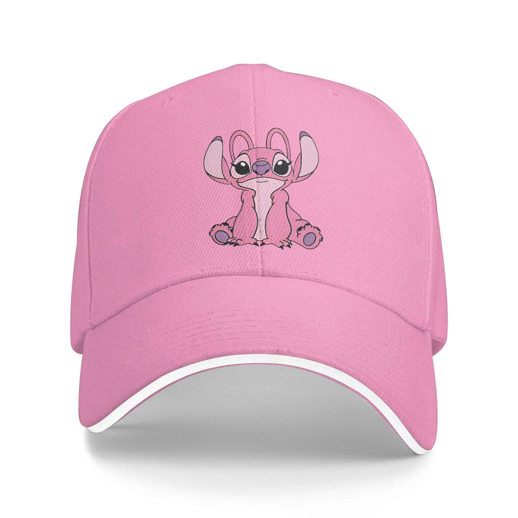 Stitch Angel Lilo Baseball Caps Vintage Kawaii Anime  Sandwich Cap for Men Women Adjustable Dad Hat Outdoor