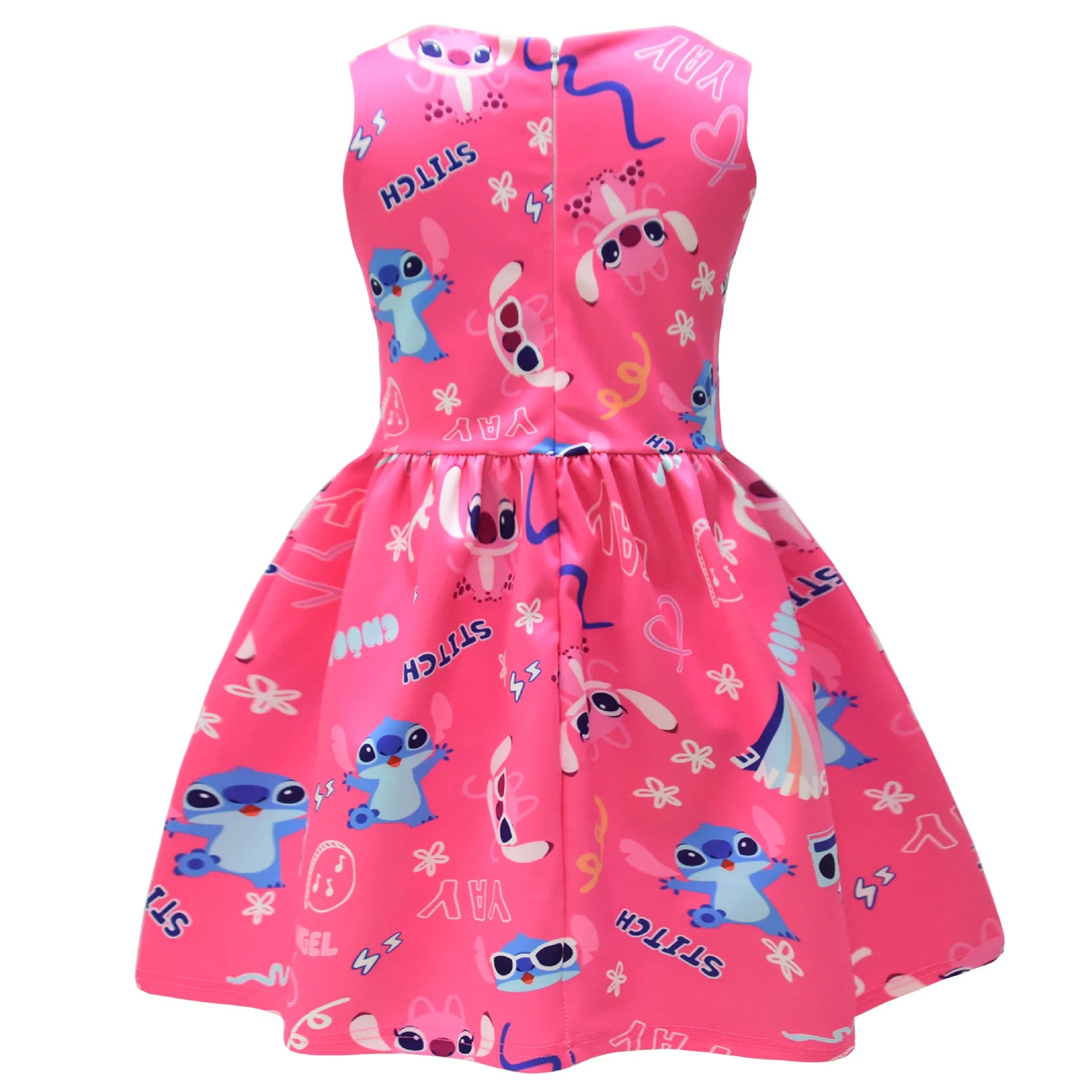 Lilo and Stitch Baby Girls Lilo Stitch Cosplay Princess Dress Kids Birthday Christmas Party Costume Summer Clothes Bow Sundress