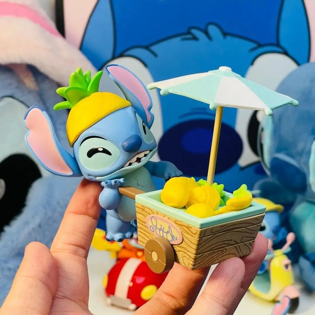 Stitch Lilo and Stitch Cartoon Cute 3D Doll Summer Beach Series Desktop Ornaments Car  Decoration Birthday  Gifts for Friends