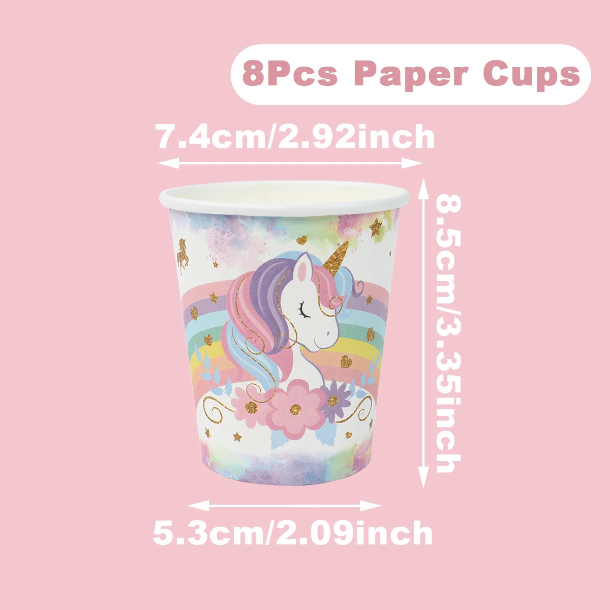 Rainbow Unicorn Disposable Tableware Happy 1st Birthday Party Decorations Kids Favors Gifts Unicorn Baby Shower Girls Supplies
