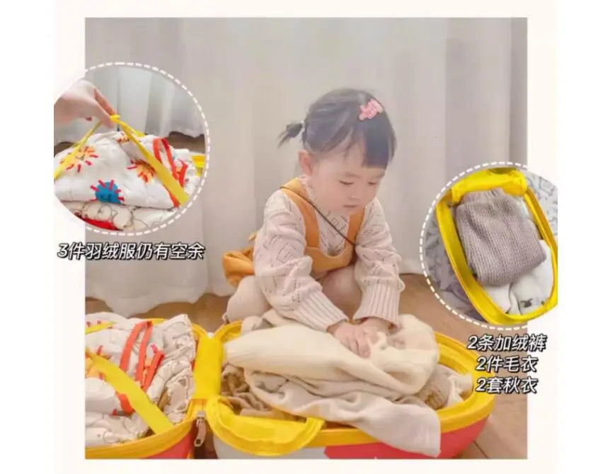 Children's 16 inch Luggage Suitcase Set Backpack Girls Cartoon Travel Trolley Luggage Bag For boys Boarding Suitcase For Kids