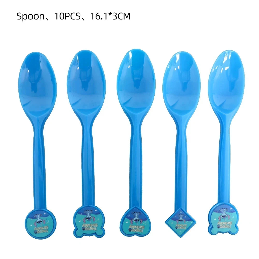 Lilo & Stitch Birthday Party Decorations Stitch Foil Balloons Disposable Tableware Set Backdrop Plate Napkin Kids Party Supplies