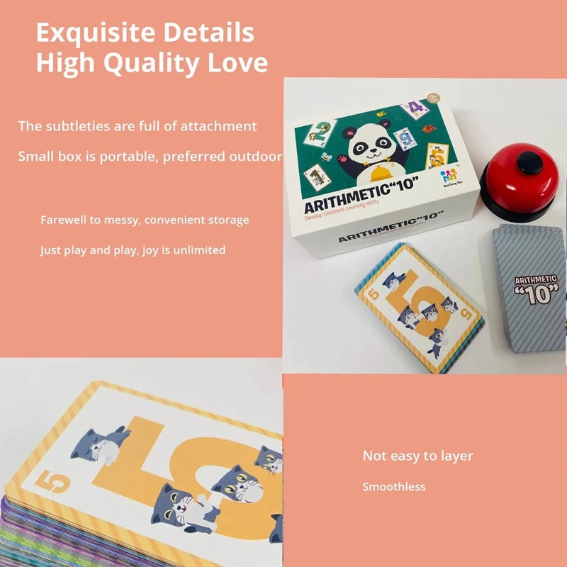 Kids Number Card Math Addition And Subtraction Parent-child Interactive Game Crazy Arithmetic 10 Game Toy For Boys Girls Gift