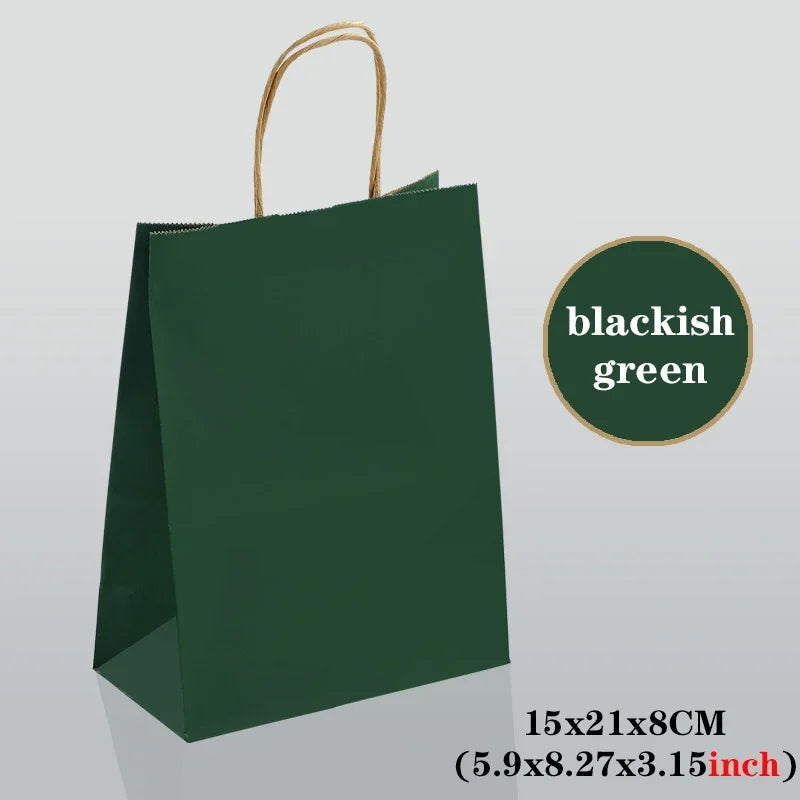 10/30/50pcs Holiday Party Gift Bag with Handle Jewelry Shopping Bag Thanksgiving Valentine's Day Marriage Gift Colored Paper Bag