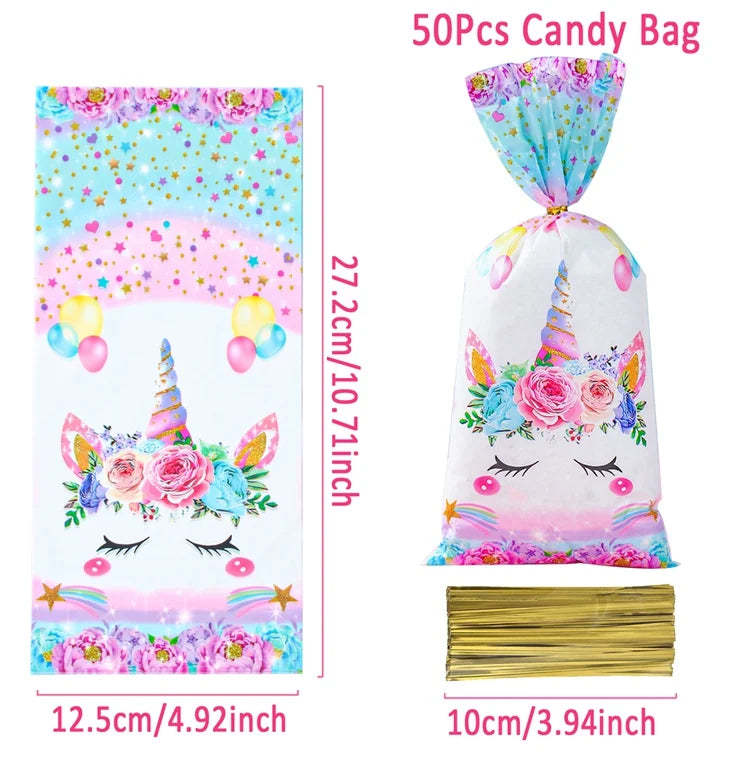 Unicorn Party Decoration Disposable Tableware Unicorn Birthday Party Decorations Kids Baby Shower Girl Birthday Party Supplies
