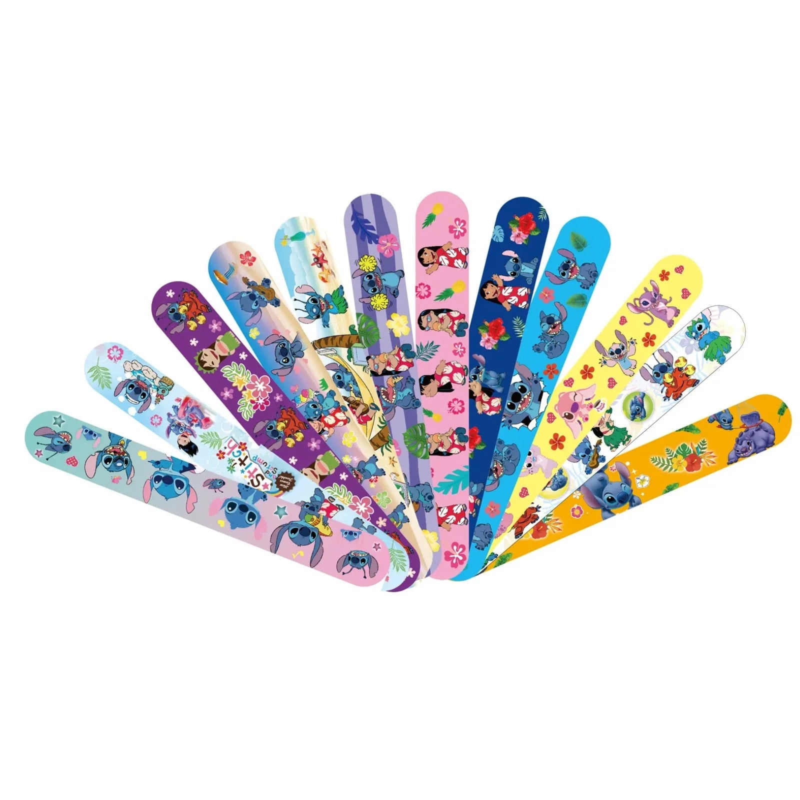12PCS Lilo&Stitch Toys Stitch Bracelet Wristbands A Aariety Of Anime Doll Characters Children pat circle Educational Birthday Gi