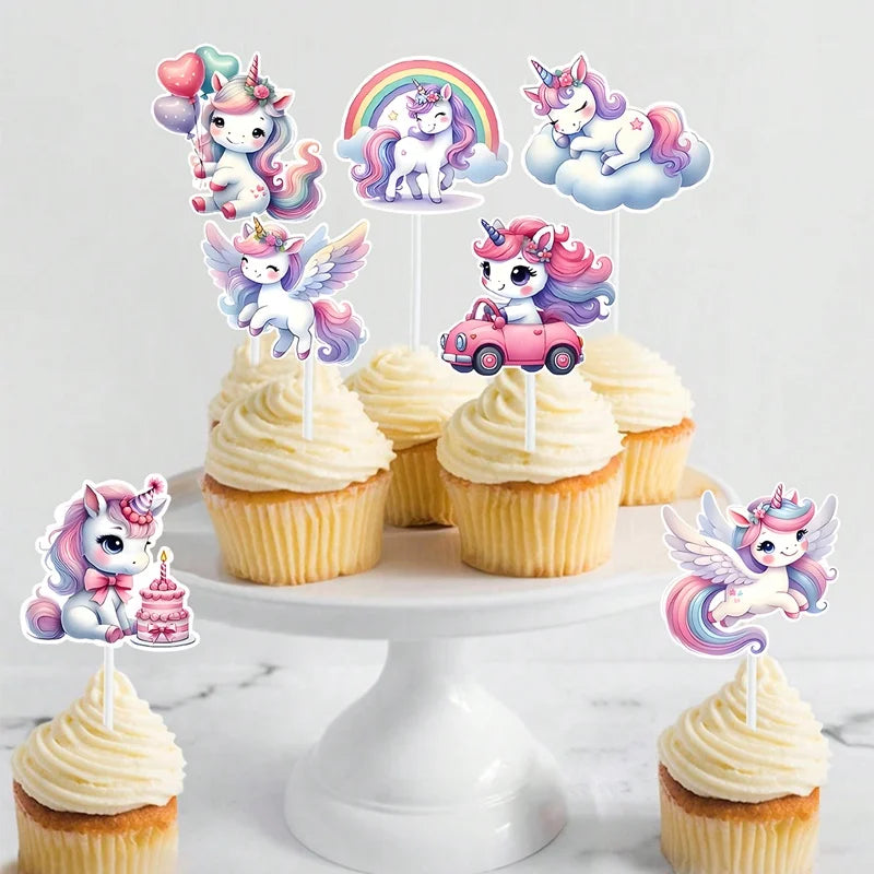 Rainbow Unicorn Disposable Tableware Happy 1st Birthday Party Decorations Kids Unicorn Theme Wedding Baby Shower Girls Supplies