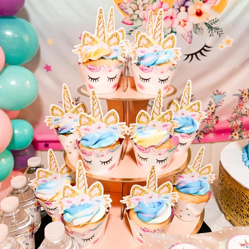 Unicorn Birthday Decorations for Girl Plate Napkin Cup cake topper Unicorn Party Supplies Kids Birthday Party Decor Baby Shower