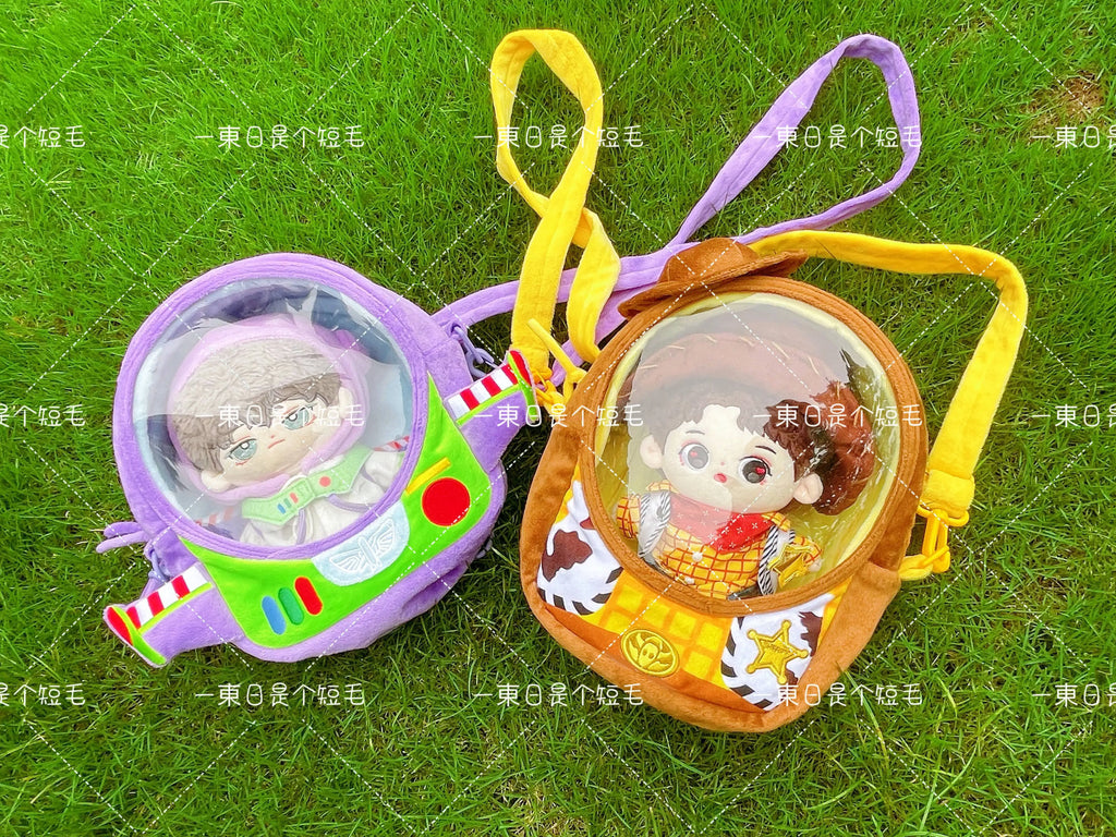Labubu Bag Toy Story Buzz Lightyear Style Animation Peripheral Satchel 20cm Cotton Doll Bag Portable Cute Gift
