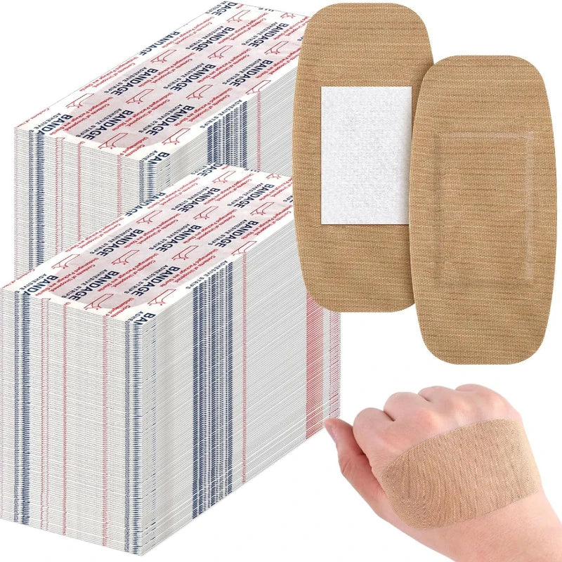 10Pcs Large Elastic Bandaid Hand Back Knee Joint Wound Hemostatic Bandage Outdoor Travel Medical Dressing Patch Sticking Plaster