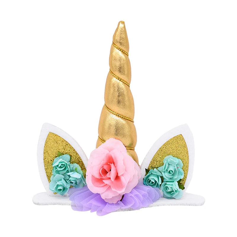 Rainbow Cake Toppers Baby Shower Girl 1st Birthday Party DIY Decoration Kid Cupcake Wrapper Wedding Unicorn Theme Party Supplies