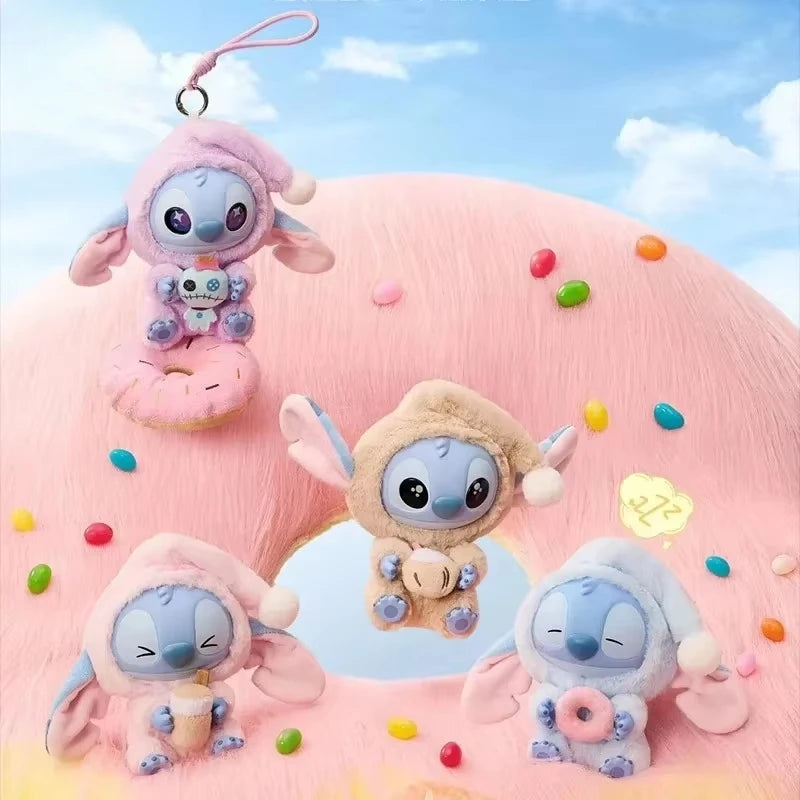 Genuine Stitch Eat Something Before Sleep Series Plush Blind Box Vinyl Toy Cute Doll Mystery Box Bag Pendant Decor for Girl Gift