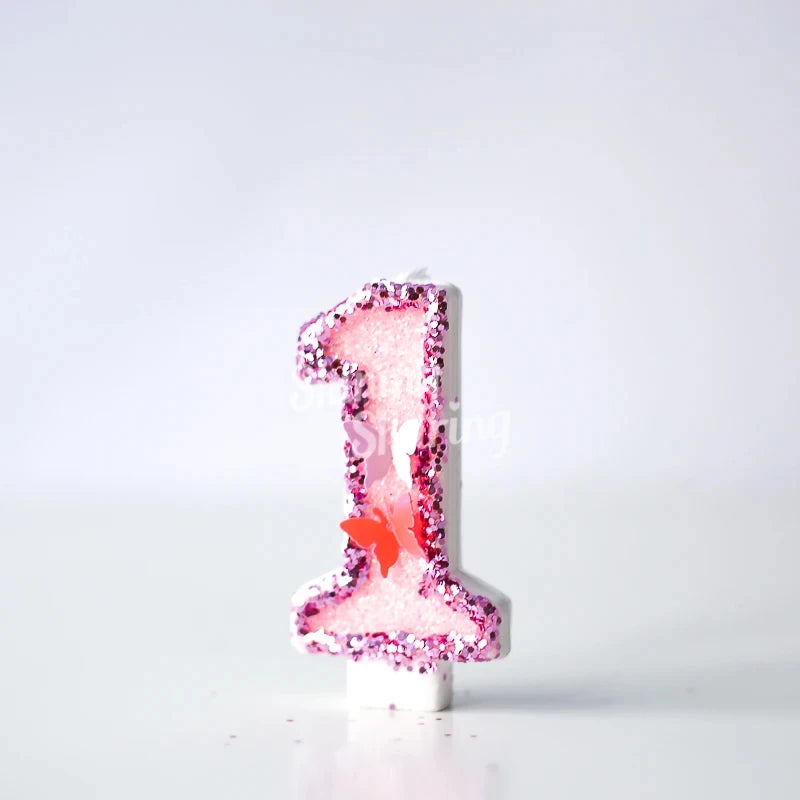Sparklers Birthday Candle 1 Years Pink Unicorn Original Birthday Candles for Cake Blue Children's Birthday Candle