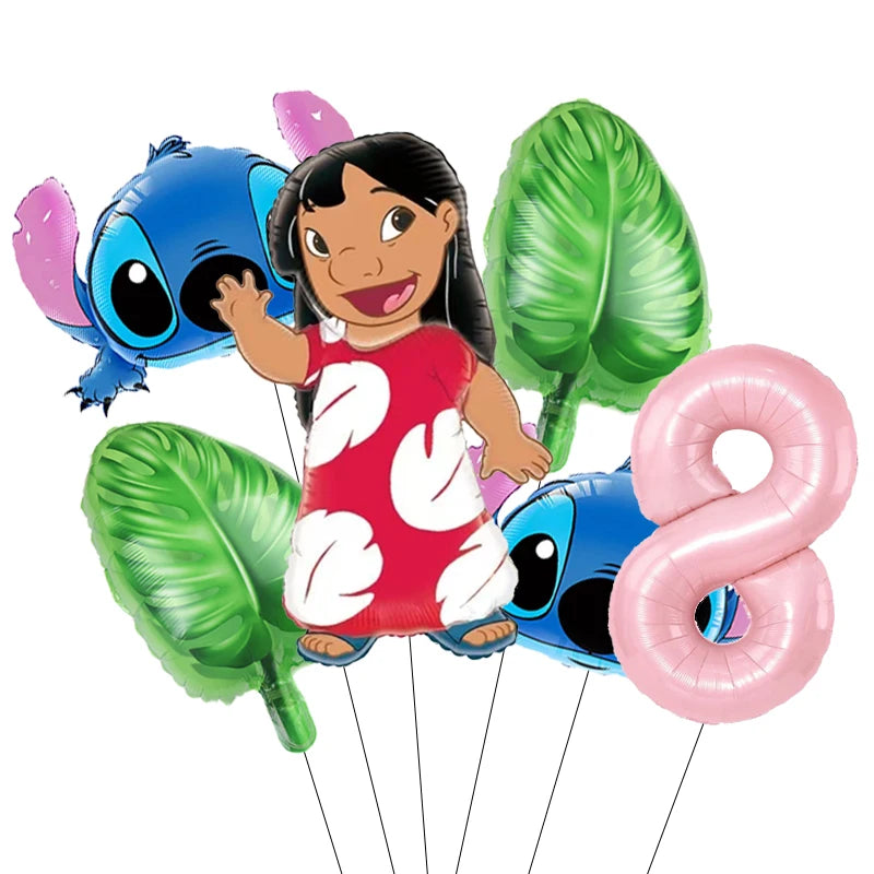 Lilo & Stitch Party Balloons Stitch Number Balloon Garland Arch Kit Baby Shower Birthday Party Decor Kids Toy Gift