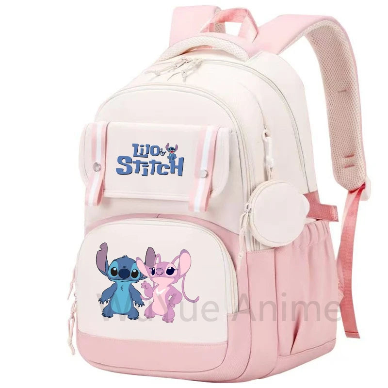 Anime Lilo Stitch Backpack Large Capacity Bookbag for Boy Girl Men Women Leisure Waterproof Laptop Travel Bag Kid Gift Mochila