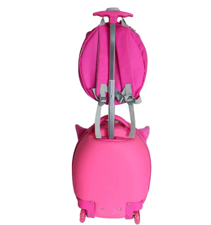 kids 16 inch rolling suitcase luggage sets with backpack trolley luggage suitcase for girls  wheels kids travel trolley suitcase