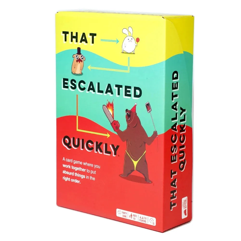 That Escalated Quickly Hilarious Cooperative Card Game Party Game Family Game Night Card Game Great For Both Kids And Adults