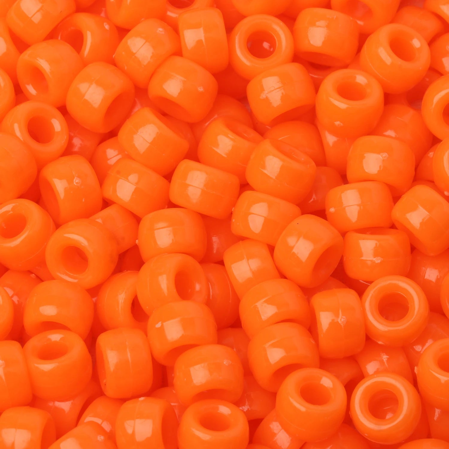 100pcs Luminous Pony Beads 6x9mm Acrylic Beads Big Hole Spacer Beads For Diy Craft Jewelry Charms Bracelets Making Hair Supplies