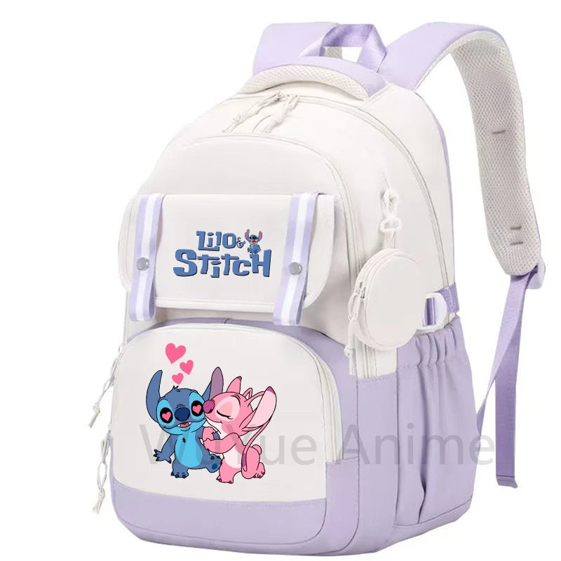 Anime Lilo Stitch Backpack Large Capacity Bookbag for Boy Girl Men Women Leisure Waterproof Laptop Travel Bag Kid Gift Mochila