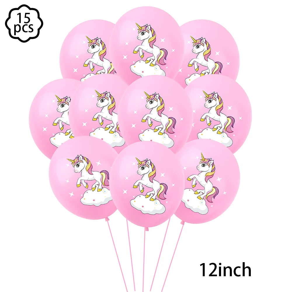 Unicorn Party Banner Garland standing Unicorn Balloon Kids girls Birthday Decoration Banner Baby Shower Unicorn party decoration