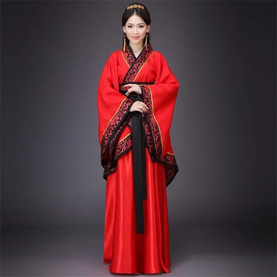 Long Sleeves Hanfu Long Dress Patchwork Ancient Style Chinese Traditional Costumes Performance Skirt Cheongsam Chinese Tang Suit