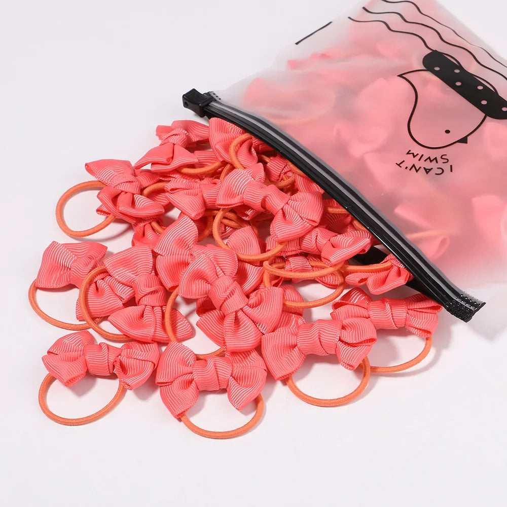 5Pcs Children Hair Ties Headdress Girls Scrunchies Elastic Hair Band Kids Hair Rope Bow Rubber Band Set Baby Accessories