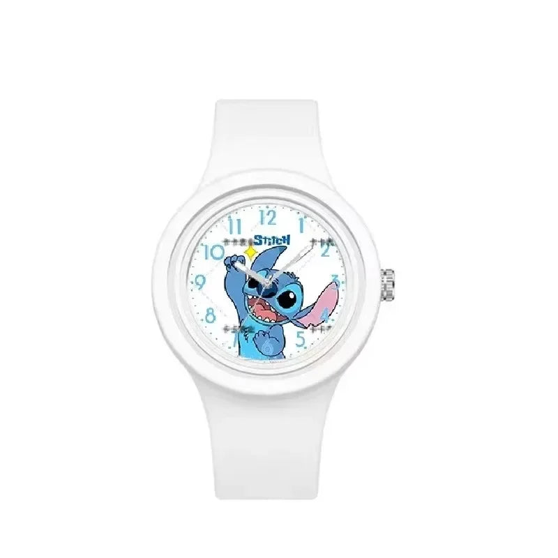 Cute Stitch Watch Cartoon Lilo & Stitch Kawaii Silicone Quartz Watch Anime Peripherals Children Birthday Gifts Boys Toys