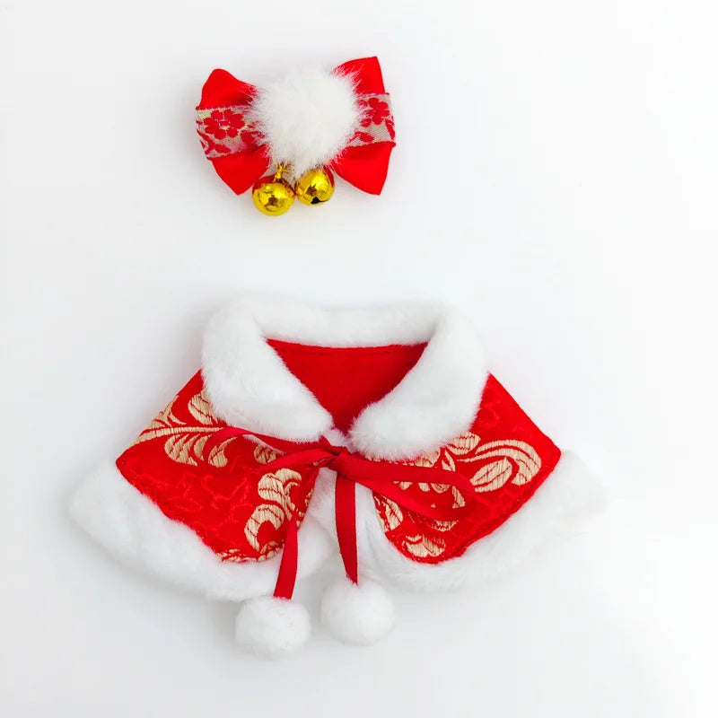 17cm Mini Plush Doll'S Clothes Outfit Accessories For Labubu V1 V2 Christmas Cookie Man Sweater Hat Clothing New Year Gift