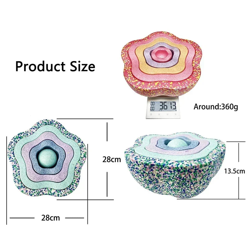 Children's Balance Training Foam Step Sensory Tube Assisted Outdoor Games Stacking Stones Flower Balance Sports Baby Toys Gifts